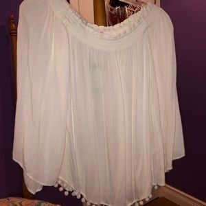 Lilly Pulitzer White Off the Shoulder Top